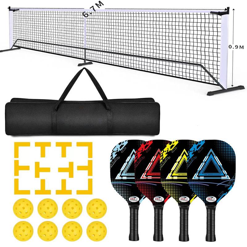 Peak ball network shelf set-4 rackets-8 balls-venue line-storage package
